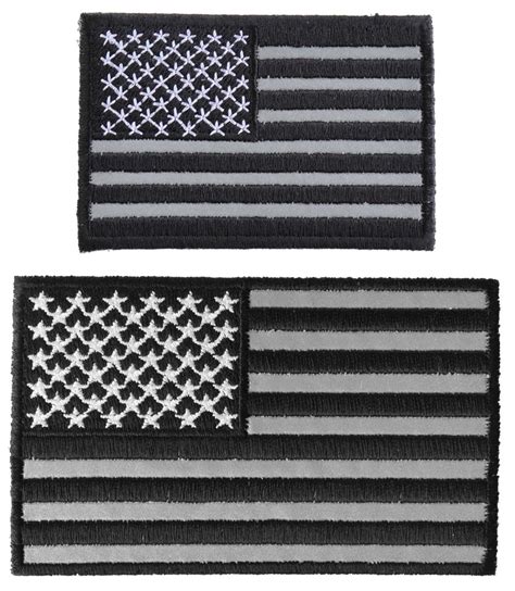 small reflective american flag patch set    flag patches  ivamis