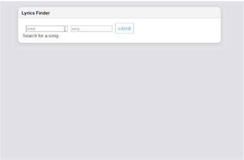 github carlosfrodrigueslyrics finder reasonreact web app  find lyrics