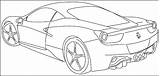 Coloring Pages Cars Sport Car Sports Printable Comments Muscle sketch template