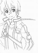 Kirigaya Kirito Kazuto sketch template