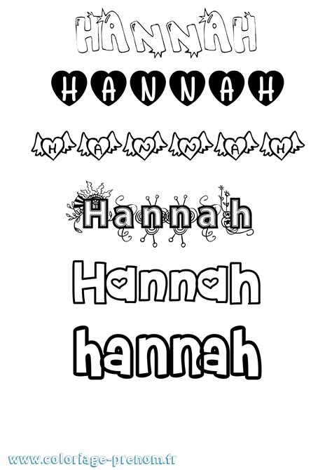 coloriage du prenom hannah  imprimer ou telecharger facilement