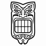 Tiki Mask Template Hawaiian Coloring Pages Masks Printable Designs Cliparts Choose Board Clip Templates Sketch sketch template