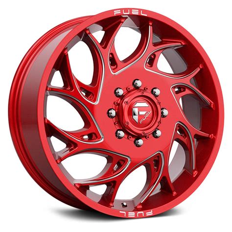 Fuel® D742 Dually Runner Wheels Candy Red With Milled Accents Rims