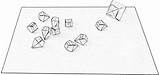 Diamonds Colouring Origami sketch template