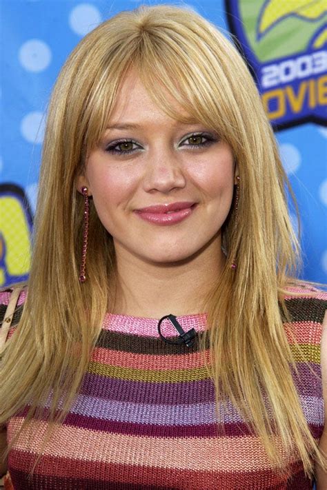 from pink to blue to white hilary duff s hair evolution
