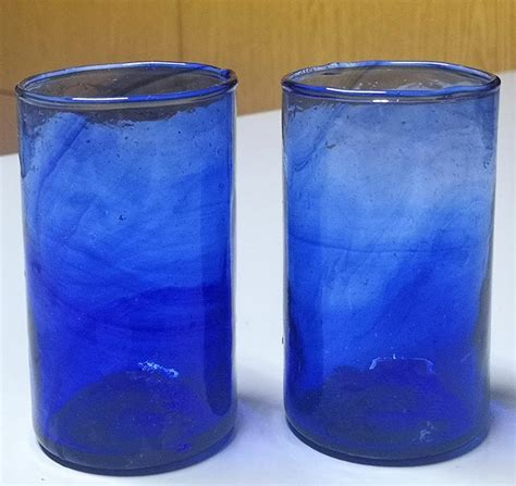 Blue Blown Glass Cups For Arak From Lebanon Souvenirs Ts