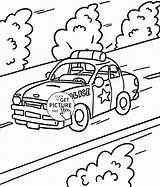 Coloring Car Pages Kids Road Police Transportation Choose Board sketch template
