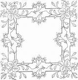 Coloring Pages Printable Flower Adult Embroidery Flowers Patterns Adults Detailed Borders Border Color Print Works Books Book Colorare Disegni Da sketch template