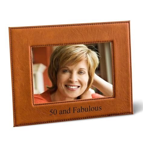 personalized rawhide  leatherette frame  frame personalized