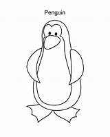 Penguin Coloring Drawing Simple Cartoon Adelie Kids Penguins Color Clipart Pages Getdrawings Library Getcolorings sketch template