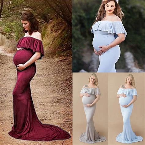 pregnant women gown maternity dress wedding party dress photography
