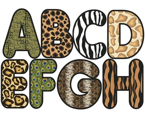 printable animal print letters animalew