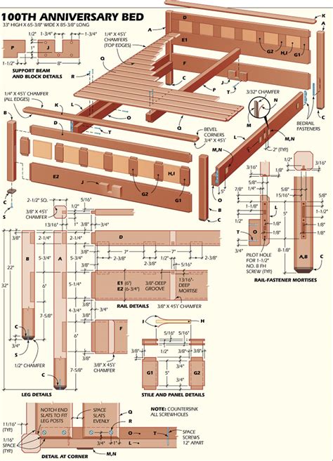 woodworking bed plans bed plans diy blueprints