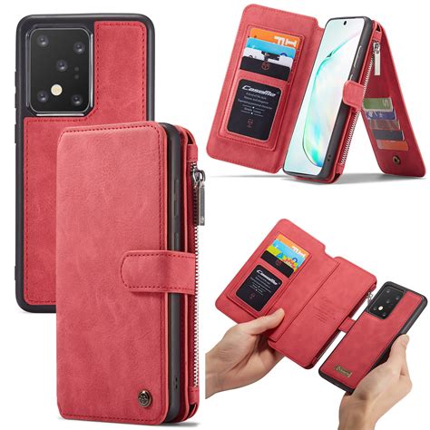 dteck wallet case  samsung galaxy  ultra   magnetic detachable removable phone