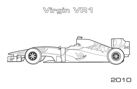Modern F1 Cars Car Coloring Pages