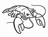 Lobster Coloring Smiling Colorear Drawing Kids Getdrawings Print Coloringcrew Clipartmag Animals Sea sketch template