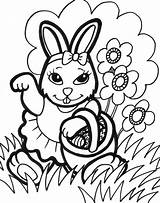 Coloring Pages Rabbit Easter Printable Bunny Template Adult Printables Egg Cute Google sketch template