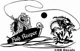 Reaper Grim Lure Sticker Vinyl sketch template