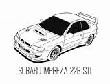 Subaru 22b Sti Impreza Deviantart sketch template