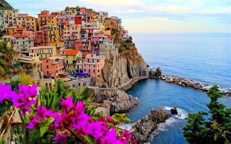 wallpaper landscape colorful sea city cityscape italy bay water building house