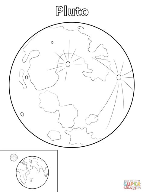 pluto planet coloring page  printable coloring pages