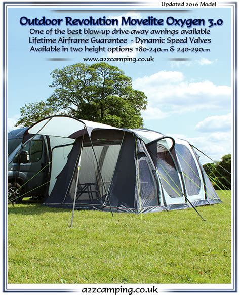 movelite oxygen  drive   standing inflatable motorhome awning