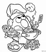 Coloring Pages Patate Potato Mr Stick Figure Barbecue Monsieur Head Toy Story Cooking Un Coloriage People Mister Animation Movies Fait sketch template