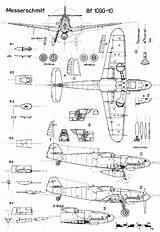 109 Bf Messerschmitt Blueprint Papercraft Aircraft Blueprints Drawing Aviation R3 Fighter Planes Ww2 Airplane G10 Drawingdatabase Classical Model Luftwaffe Drawings sketch template