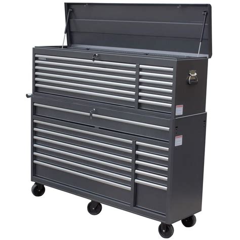 Wen 66 In 24 Drawer Tool Chest And Cabinet Combo Gray 77066 The