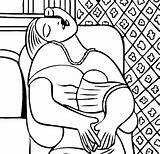 Picasso Coloring Pages Coloriage Therapy Life Dream Color sketch template