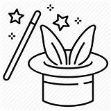 Magic Hat Drawing Rabbit Entertainment Wand Wizard Stick Circus Drawings Icon Getdrawings Paintingvalley sketch template
