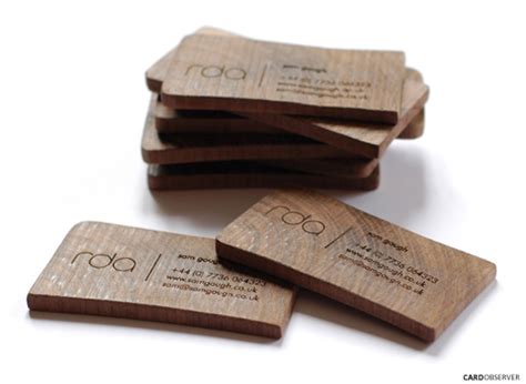 wooden business card cardobserver