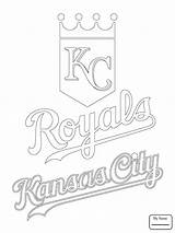 Royals Coloring Kansas City Logo Pages Chiefs Printable Mlb Baseball Kc Drawing Atlanta Sheets Sport Royal Supercoloring Sports Print Crafts sketch template