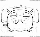 Elephant Drunk Lineart Mascot Character Illustration Cartoon Royalty Cory Thoman Graphic Clipart Vector 2021 sketch template