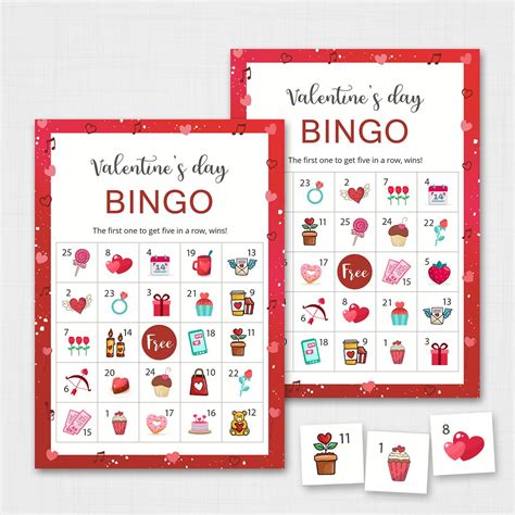 printable valentines bingo fun activities  kids  home  school