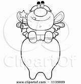 Tooth Fairy Male Coloring Clipart Sitting Cartoon Cory Thoman Outlined Vector 2021 sketch template