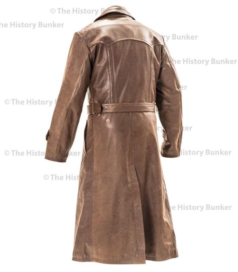 Ww2 Gestapo Leather Trench Coat Brown – The History Bunker Ltd