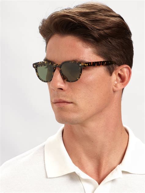 Lyst Oliver Peoples Sheldrake Plastic Sunglasses In Green For Men