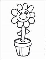 Flower Simple Coloring Pages Printable Shabbat Cartoon Getcoloringpages Clipart Big sketch template