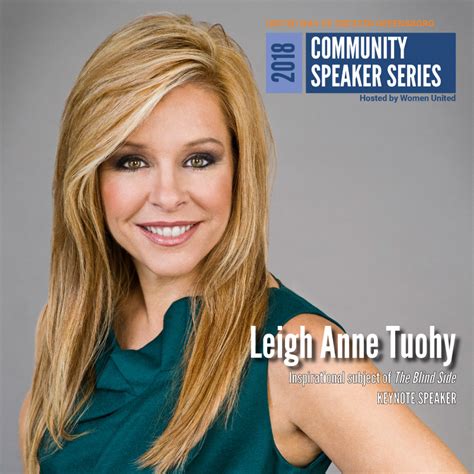 community speaker series leigh anne tuohy inspirational subject   blind side