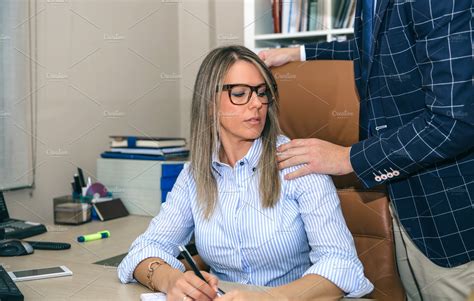 boss sexual harassing to blonde secretary at workplace high quality