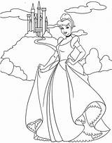 Cinderela Princesa Menina Castelo sketch template