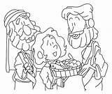 Jesus Coloring Feeds 5000 Children Sunday School Ministry Boy Pdf sketch template