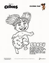 Croods Sandy Colorir Ausmalbilder Krudowie Kolorowanki Maak Persoonlijke Animaatjes Zo Malvorlage Kalender Erstellen sketch template