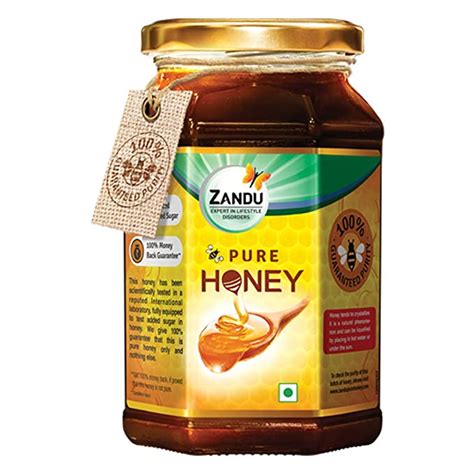 Zandu Pure Honey 100 Purity No Added Sugar 500g Grocery
