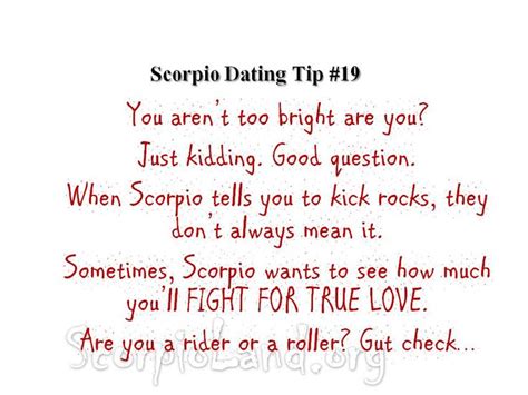 Scorpio Dating Tip 19 Scorpio Told Me Not To Call Anymore What