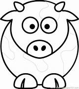Coloring Pages Cow Face Head Cute Printable Sheep Color Cows Getcolorings Print Book Animals sketch template