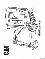 Excavator Coloriage Camion Mini Imprimer sketch template