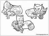 Pj Pages Catboy Masks Owlette Coloring Gekko sketch template