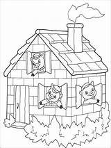 Coloring Pigs Little Pages Three Printable sketch template